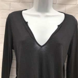 Splendid Tops - Splendid Black Long Sleeve Top Drawstring Waist Splendid Tops - Splendid Black Long Sleeve Top Drawstring Waist